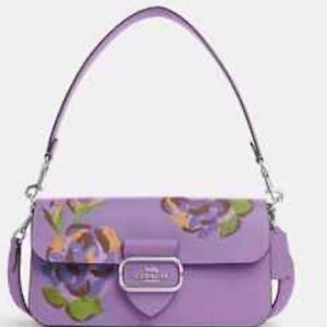 Coach Purple Floral Shoulder Bag